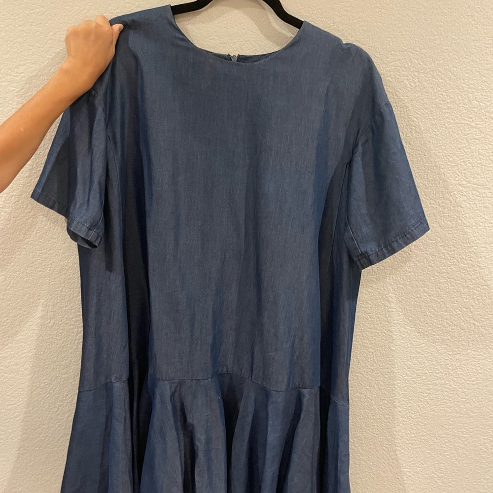 French connection. Navy blue dress.